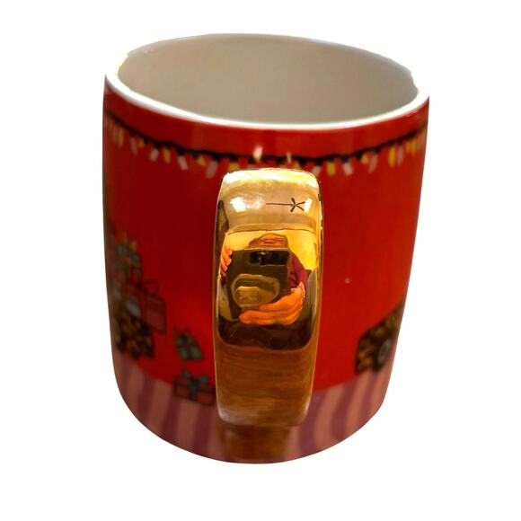 Anthropologie coffee mug Christmas holiday theme by Bouffants & Broken Hearts - Picture 4 of 8